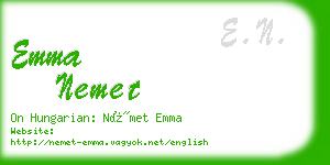 emma nemet business card